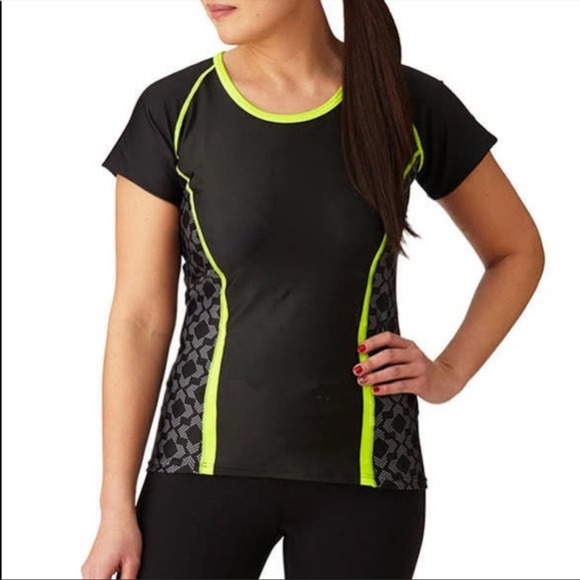 Moxie High Vis Lumenex Tee Black Neon Yellow Size Medium - Picture 1 of 9